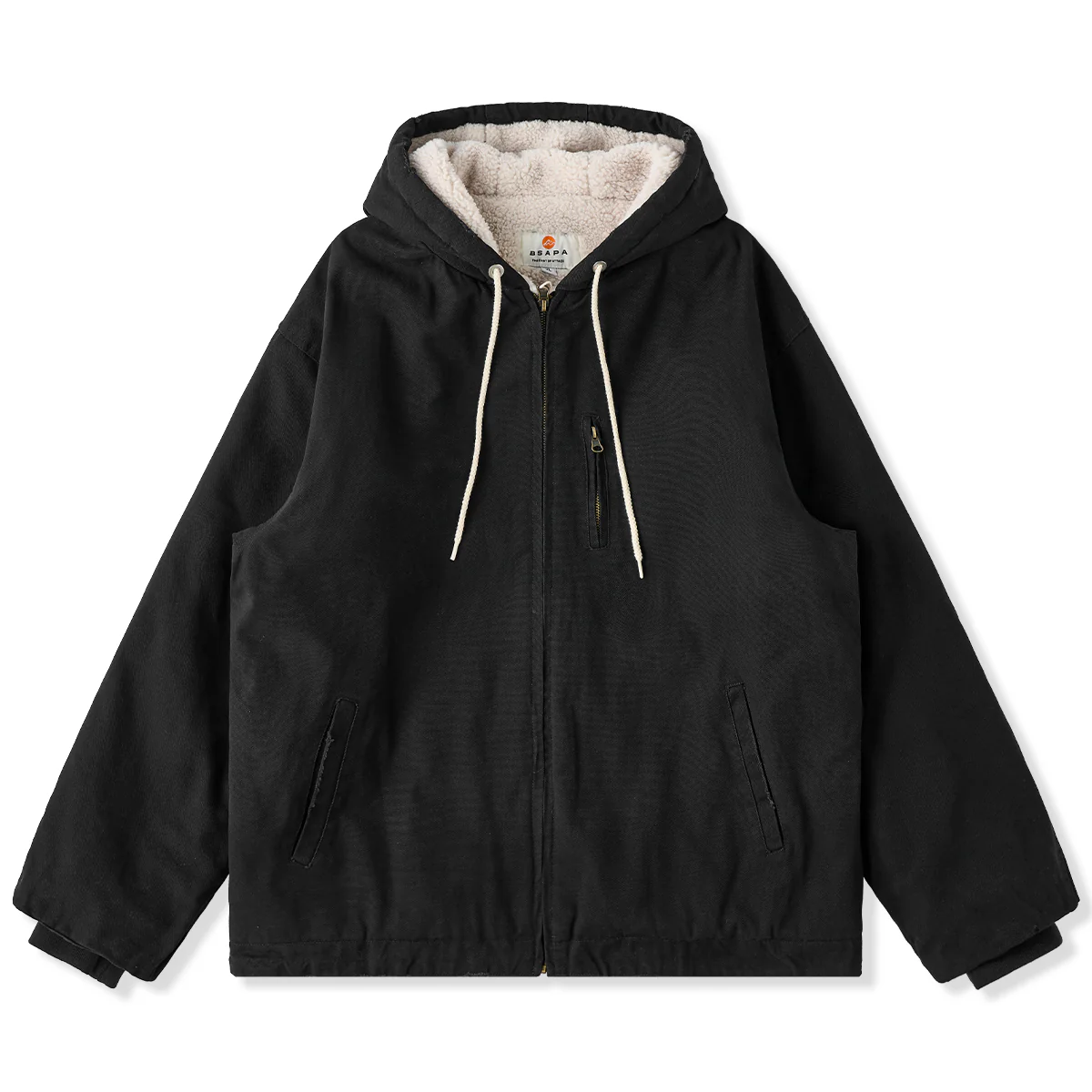 3色展開 フード付き裏ボアワークジャケット - Image 3