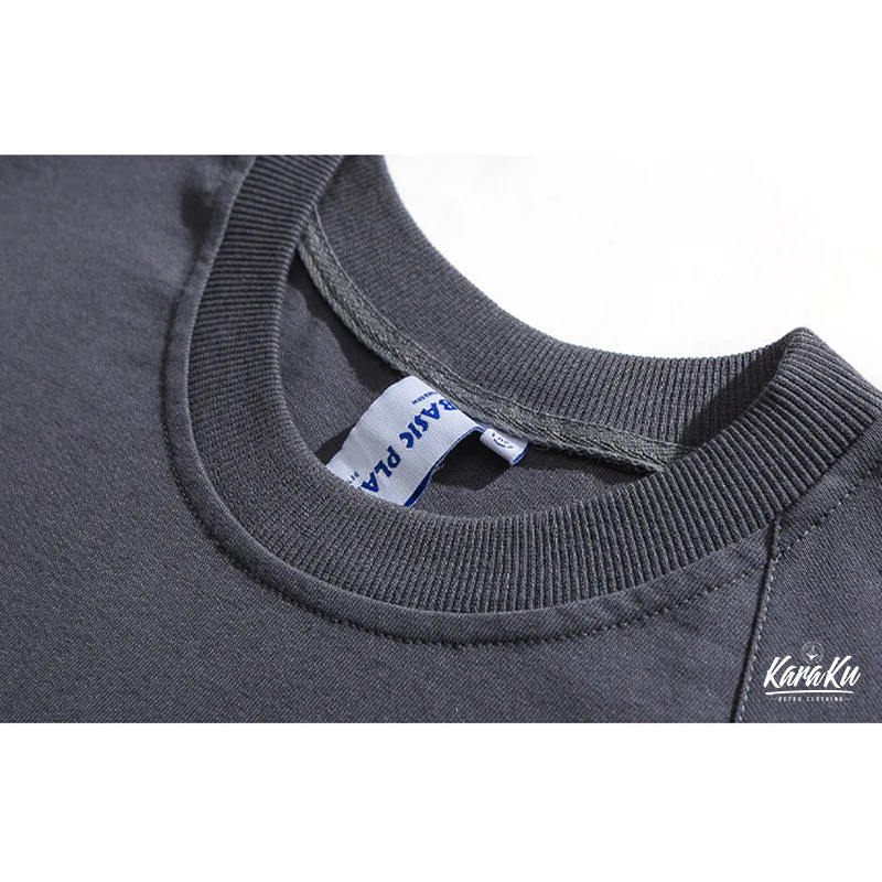 刺繡入り 不規則ステッチコットンTシャツ - Image 14