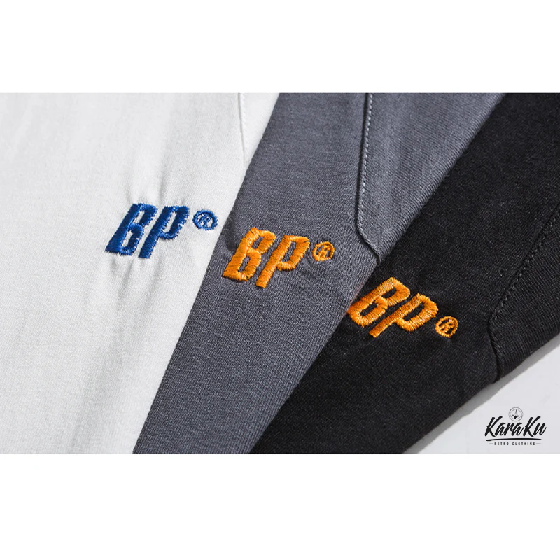 刺繡入り 不規則ステッチコットンTシャツ - Image 15