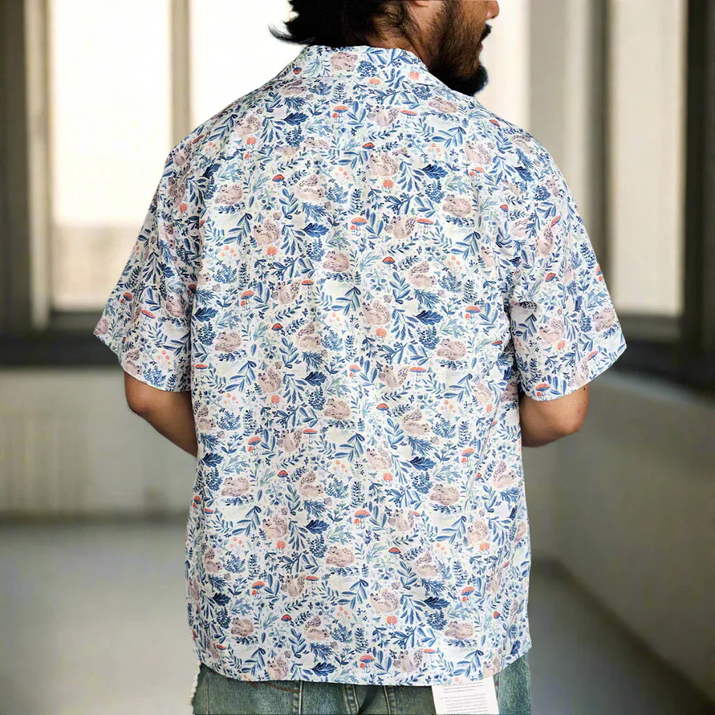 リス・ボタニカル総柄 アロハシャツ - Image 8