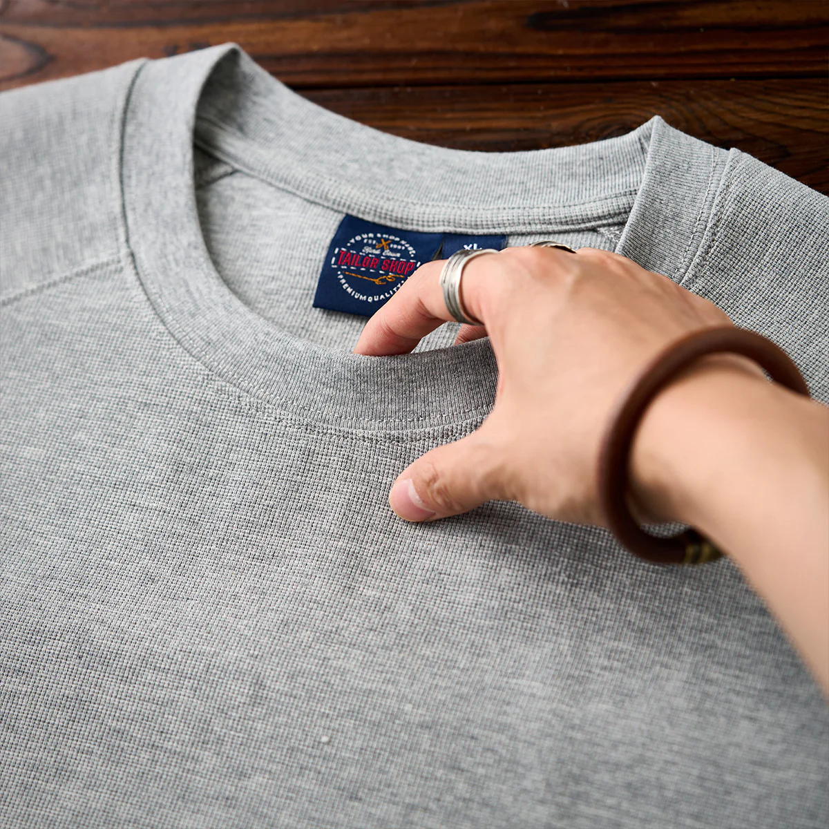 260ｇヘビーウェイト　ワッフルラグランスリーブTシャツ - Image 12