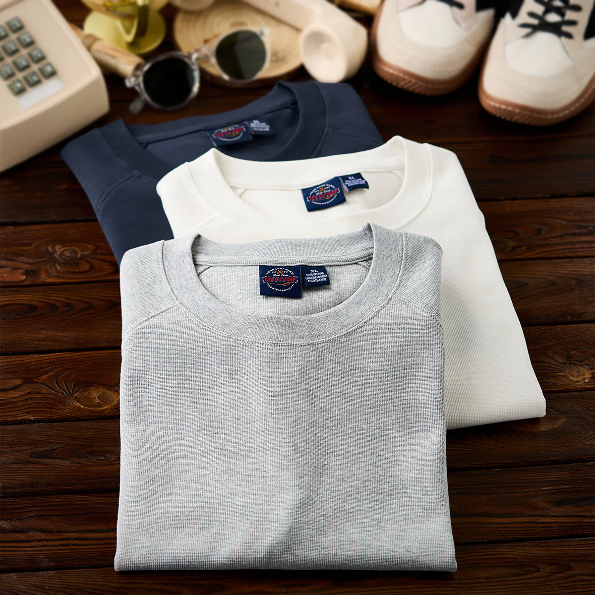 260ｇヘビーウェイト　ワッフルラグランスリーブTシャツ - Image 7