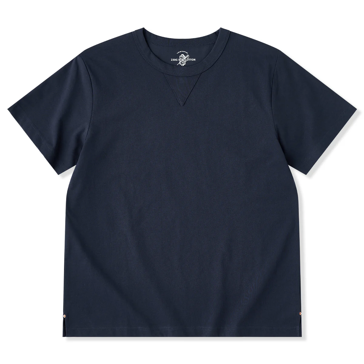 SORONA®涼感機能　海軍クルーネックコットン混紡Tee - Image 3