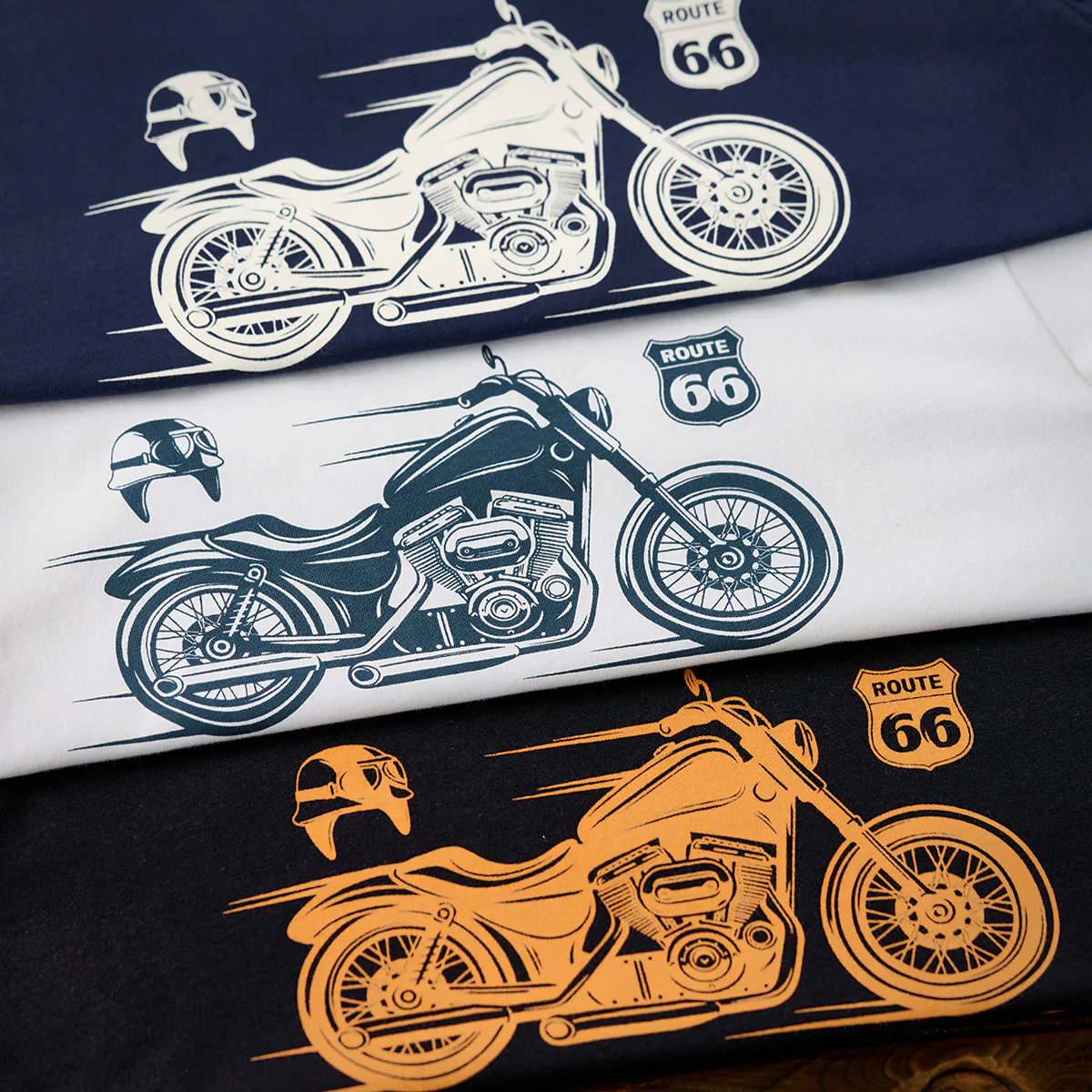 210gヘビーウェイト　バイカー定番抜染プリントコットンTee - Image 10