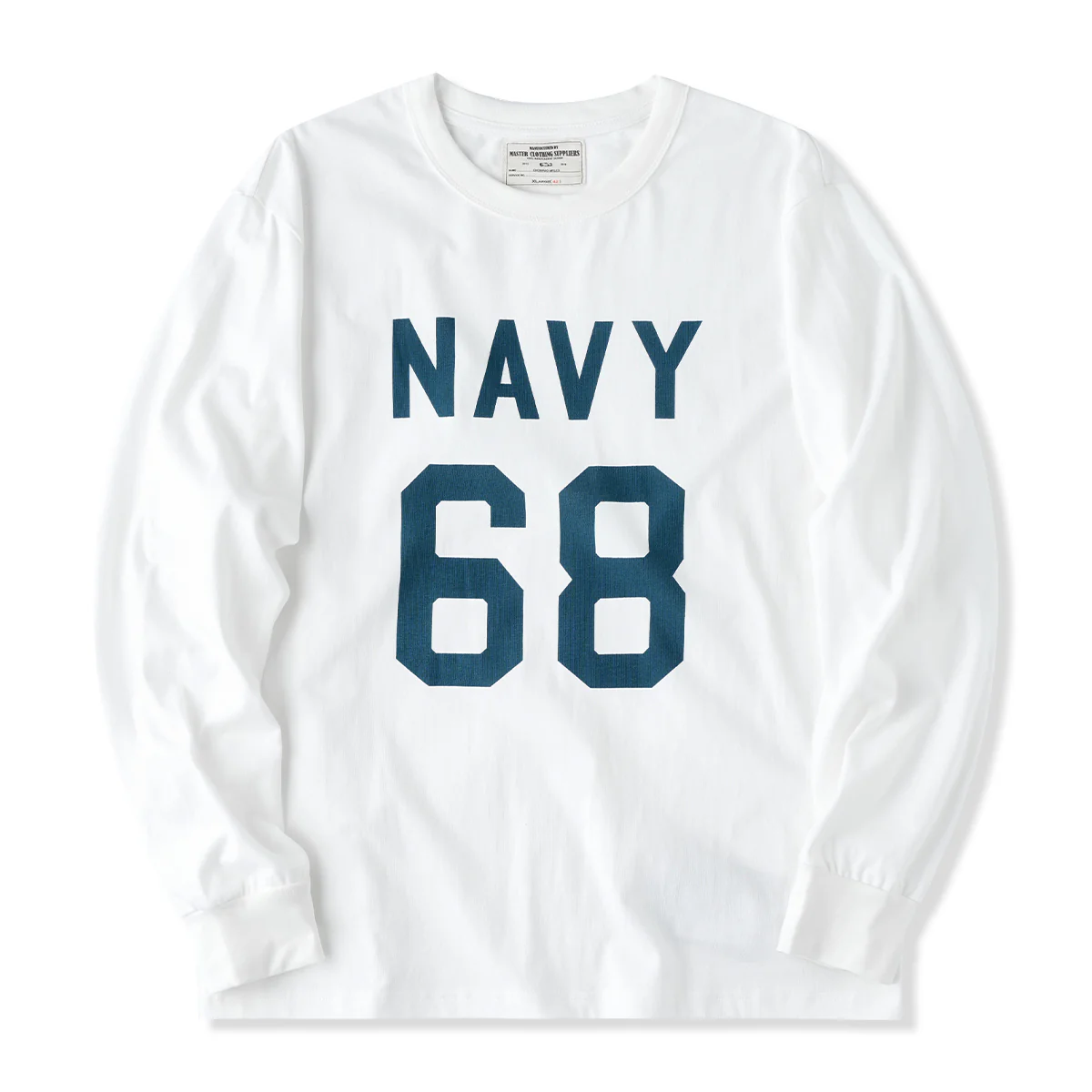 280gヘビーウェイト 「NAVY 68」プリントコットンロンT - Image 2