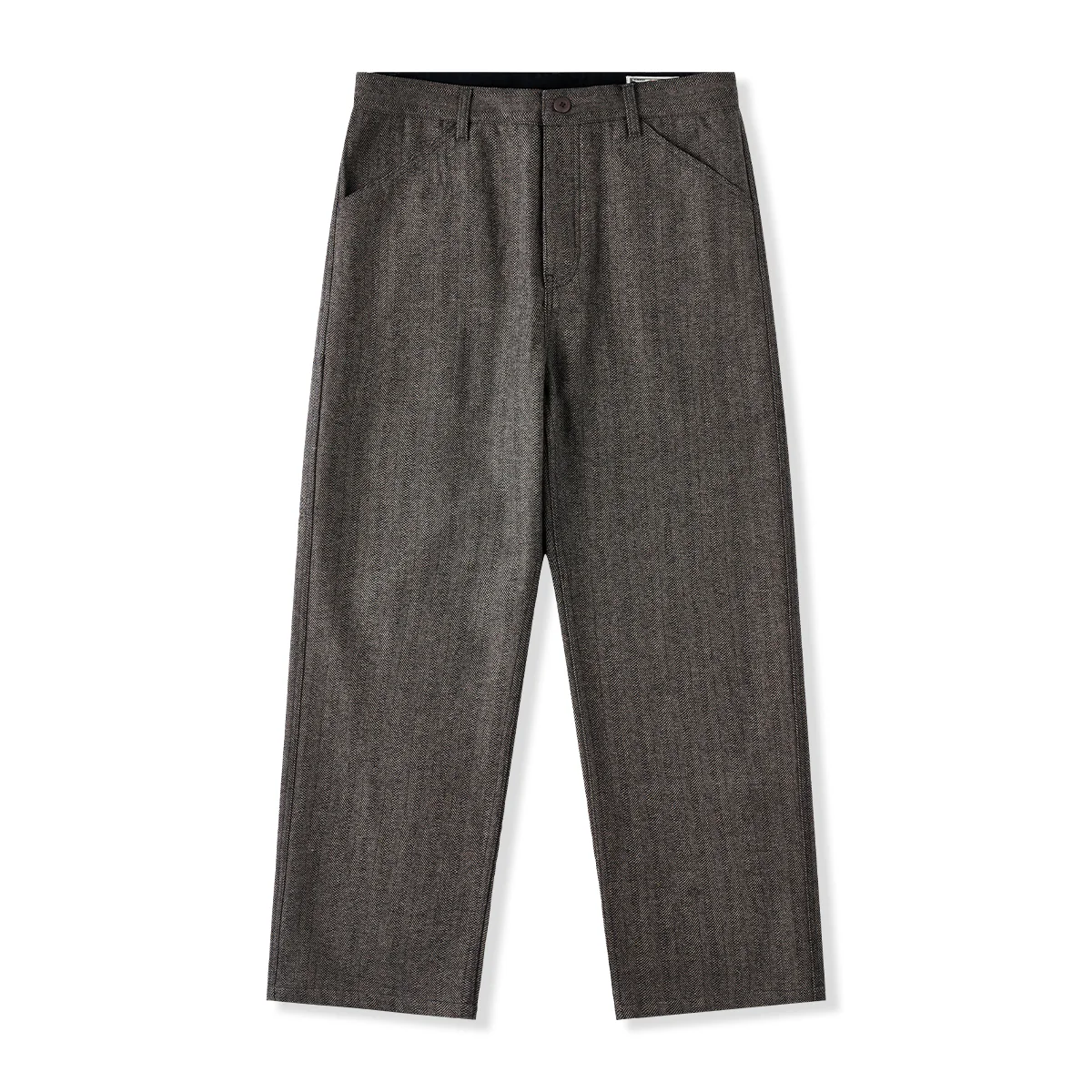 Business&Casual ウール混ヘリンボーンツイルスラックス - Image 3