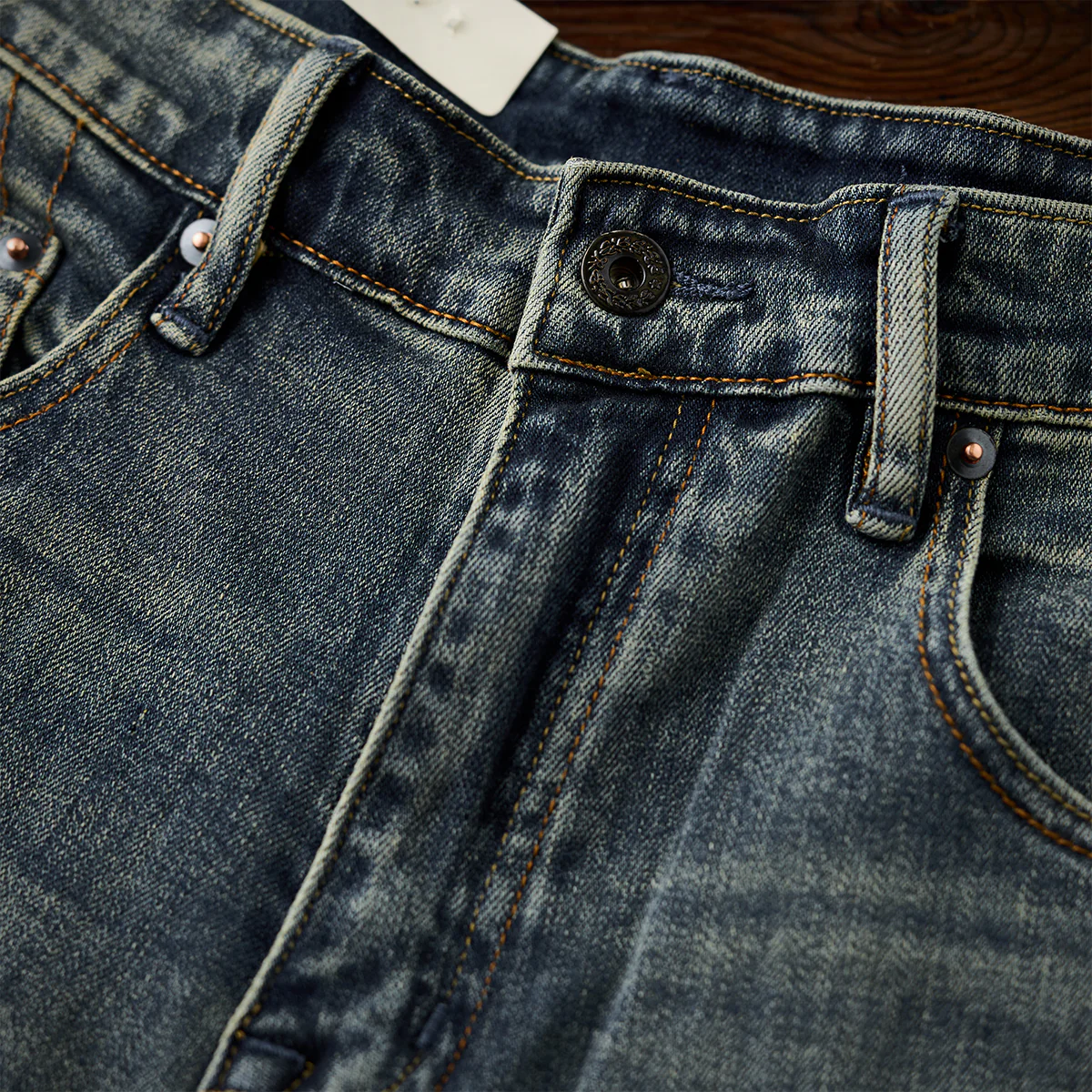 1970s　ウィスカー加工 ユーズド感デニムパンツ - Image 7