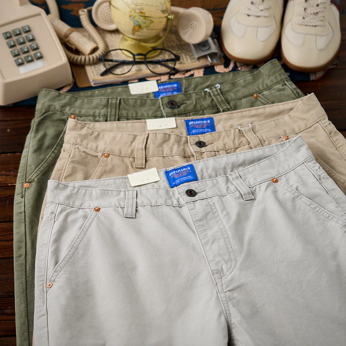 Business&Casual 三色展開ストレートコットンチノパン - Image 6