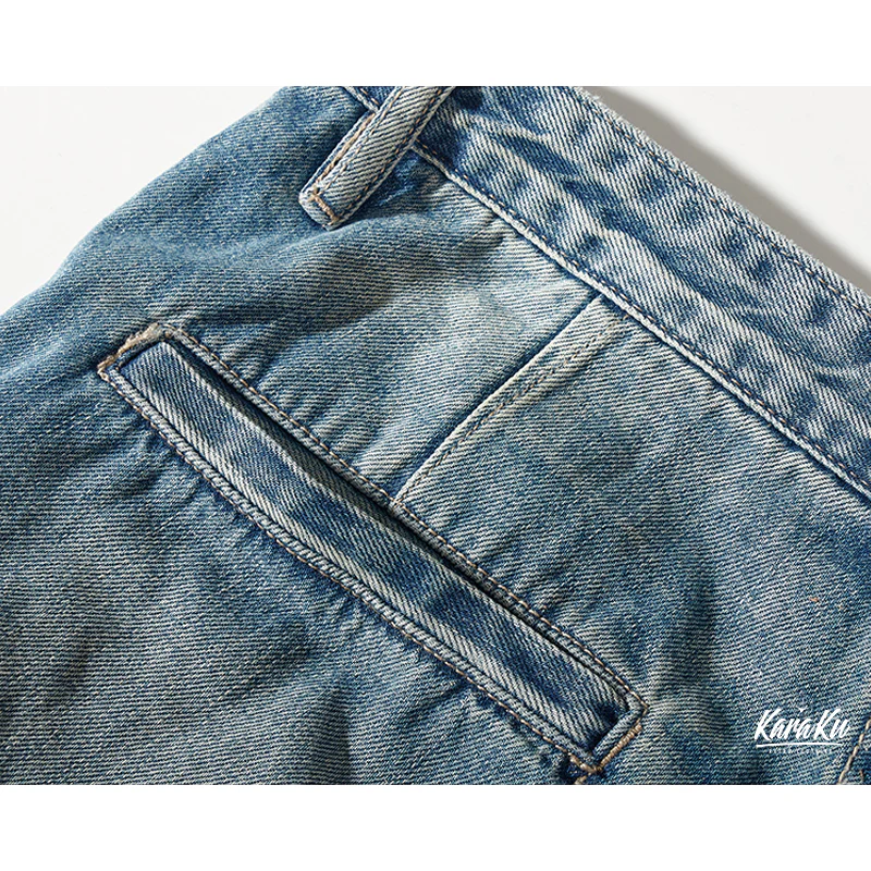 1970's　革バックル付けウォッシュ加工デニムショーツ　 - Image 10