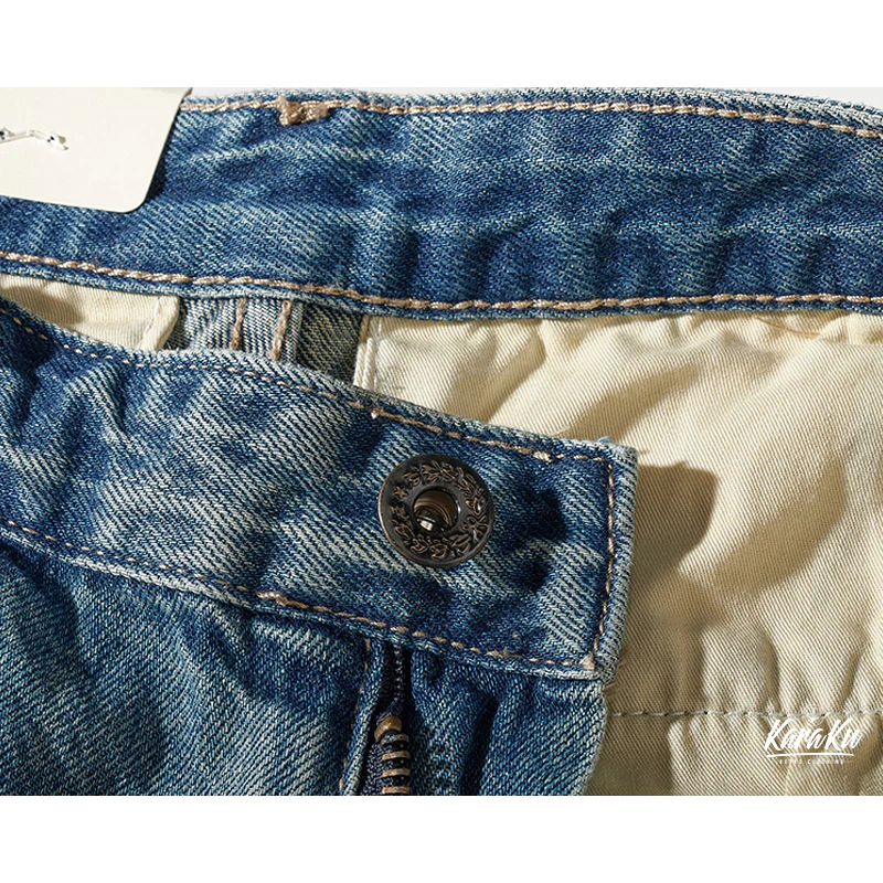 1970's　革バックル付けウォッシュ加工デニムショーツ　 - Image 13