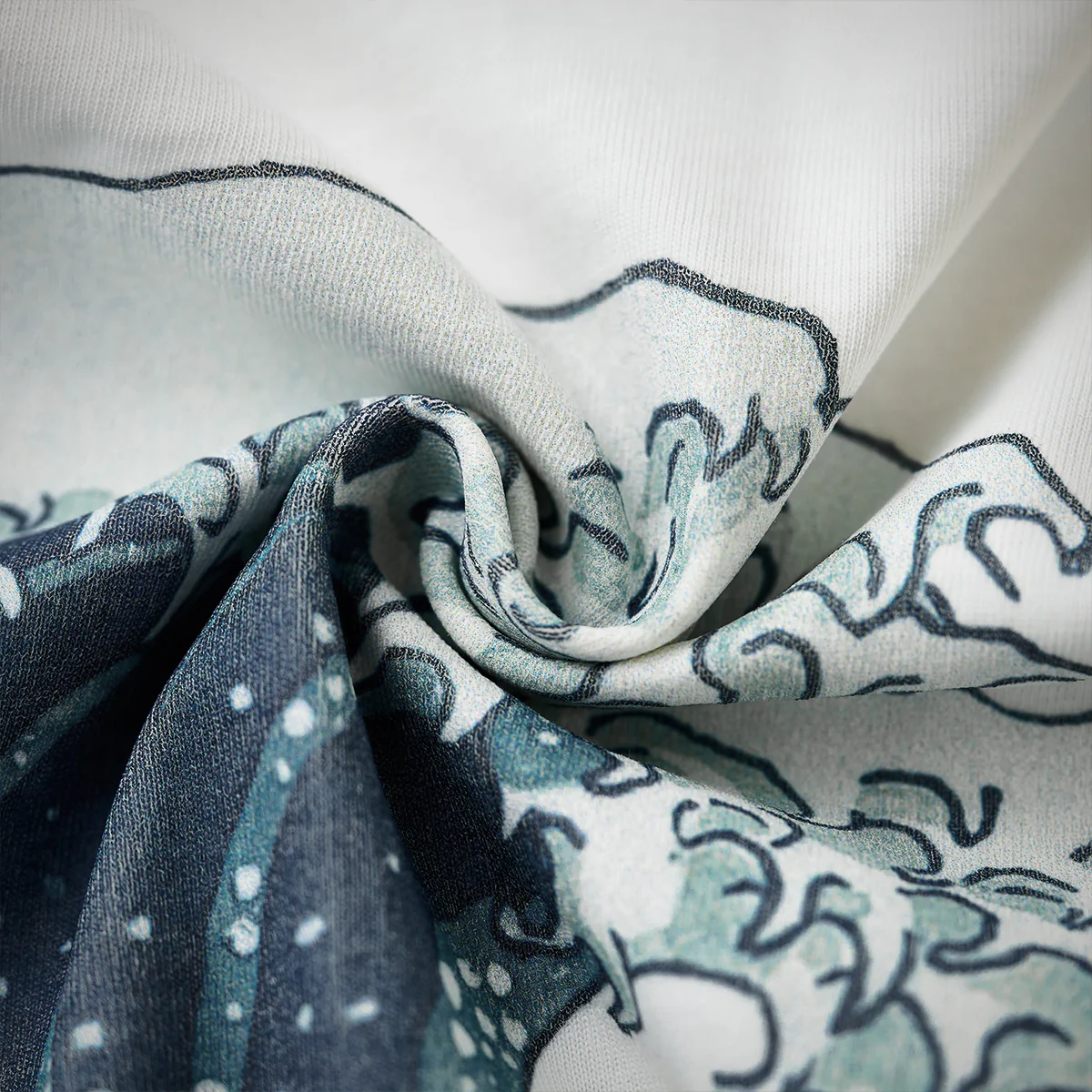 「KaraKux365CAT.ART」鯨と泳ぐ猫 浮世絵柄コットンTee - Image 9