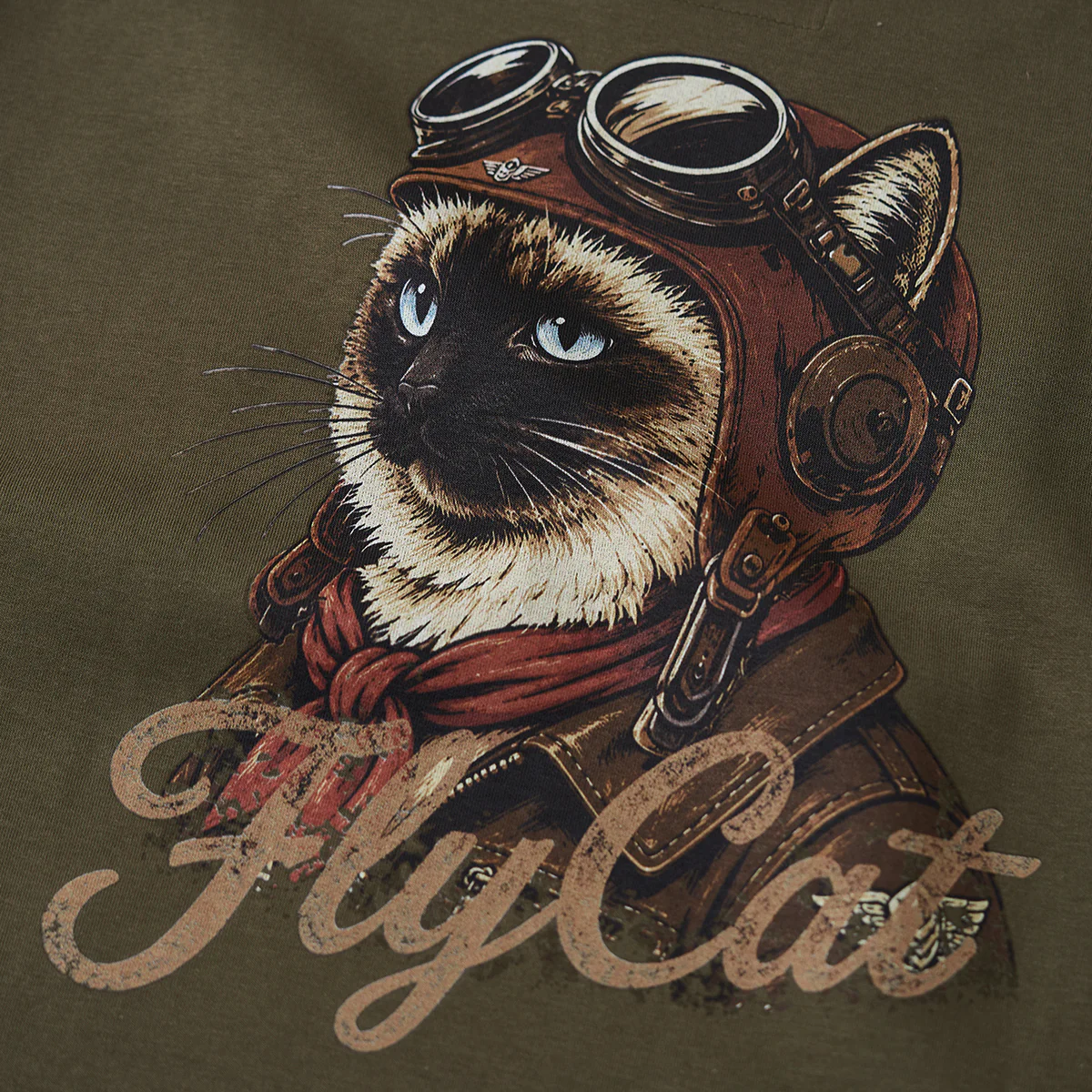 【予約】「Fly Cat」パイロット猫バックプリント入りコットンTee - Image 13