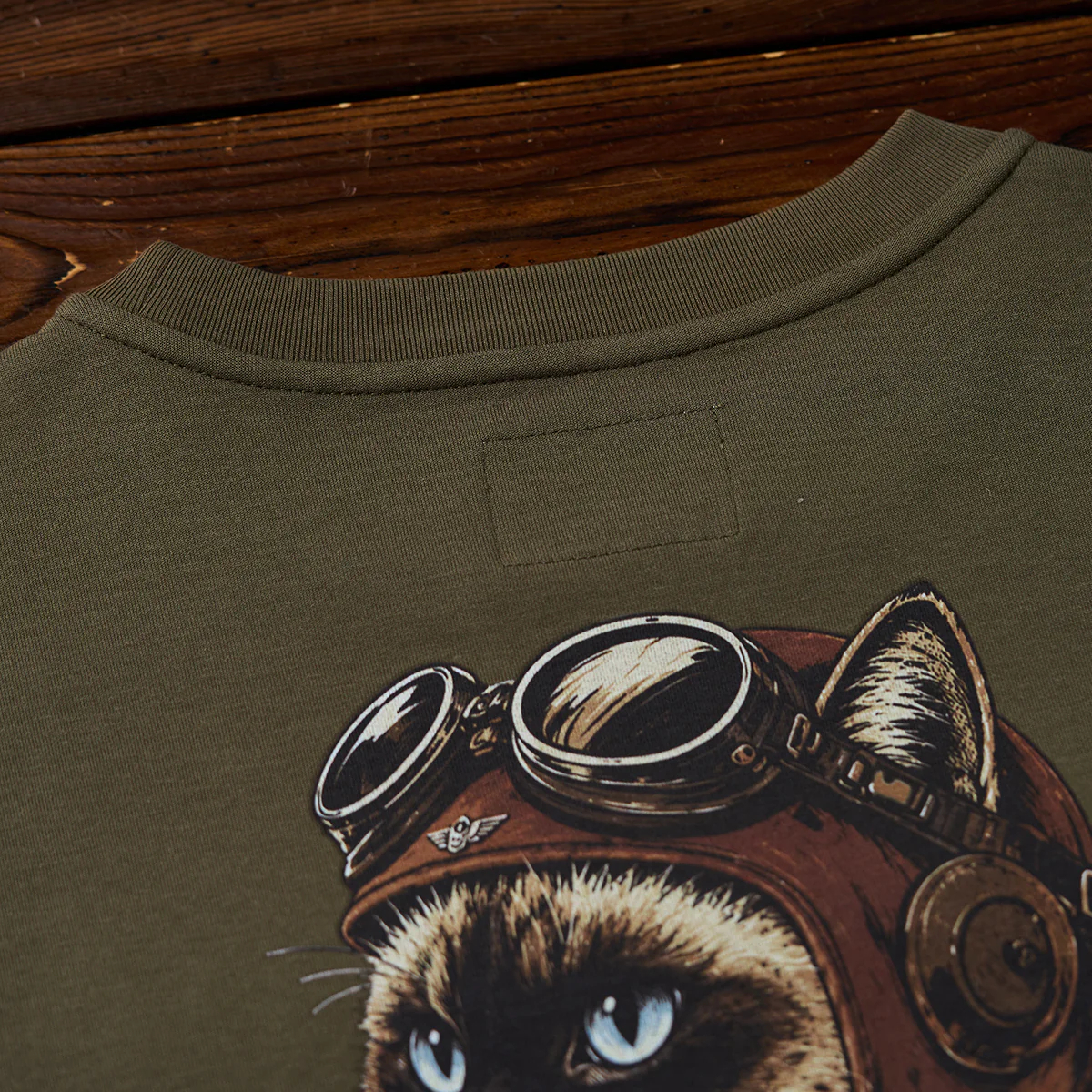 【予約】「Fly Cat」パイロット猫バックプリント入りコットンTee - Image 14