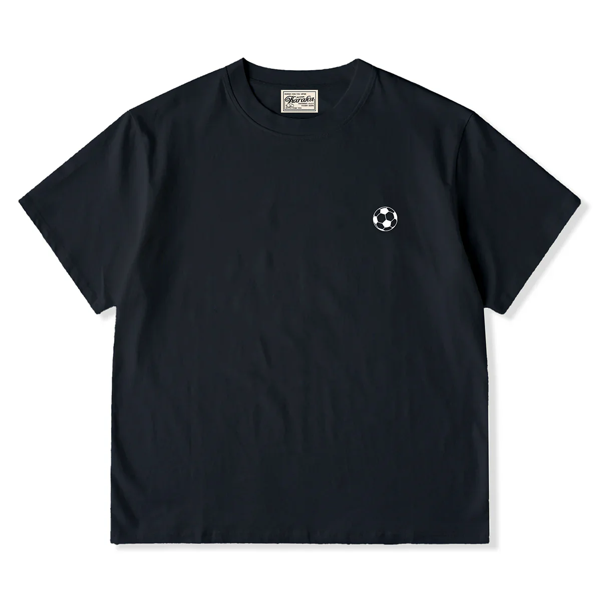 【予約】「SAMURAI BLUE CAT」ベンガルサッカー選手プリント&刺繍入りコットンTee - Image 2