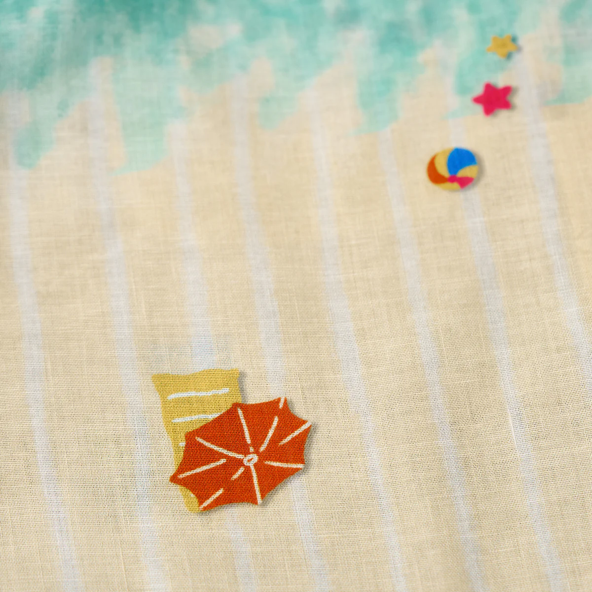 「ハワイのビーチ俯瞰」グラデーションフェイクコットンアロハシャツ - Image 17
