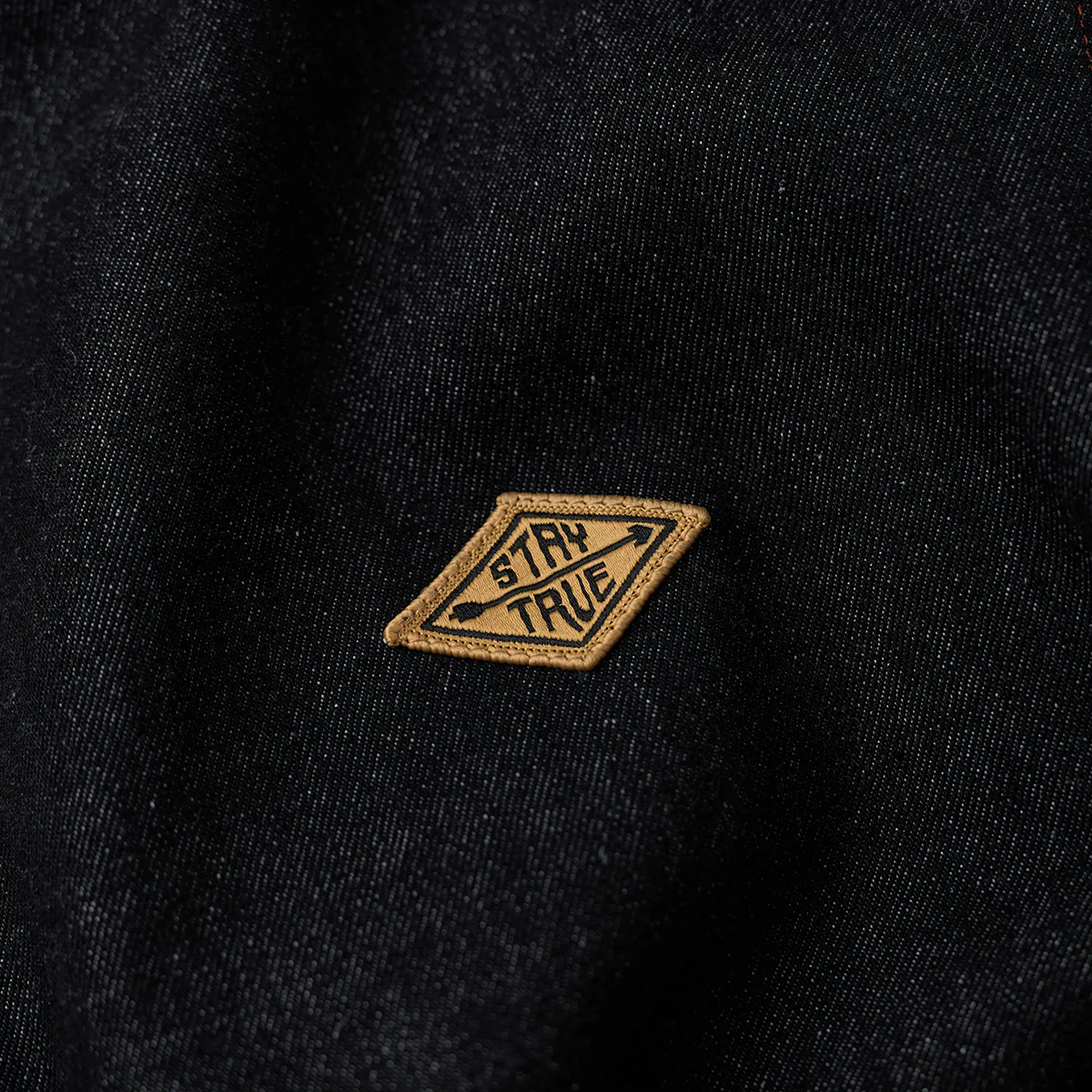 【予約】「STAY TRUE」刺繍ワッペン 和モダンデニムベースボールシャツ - Image 10