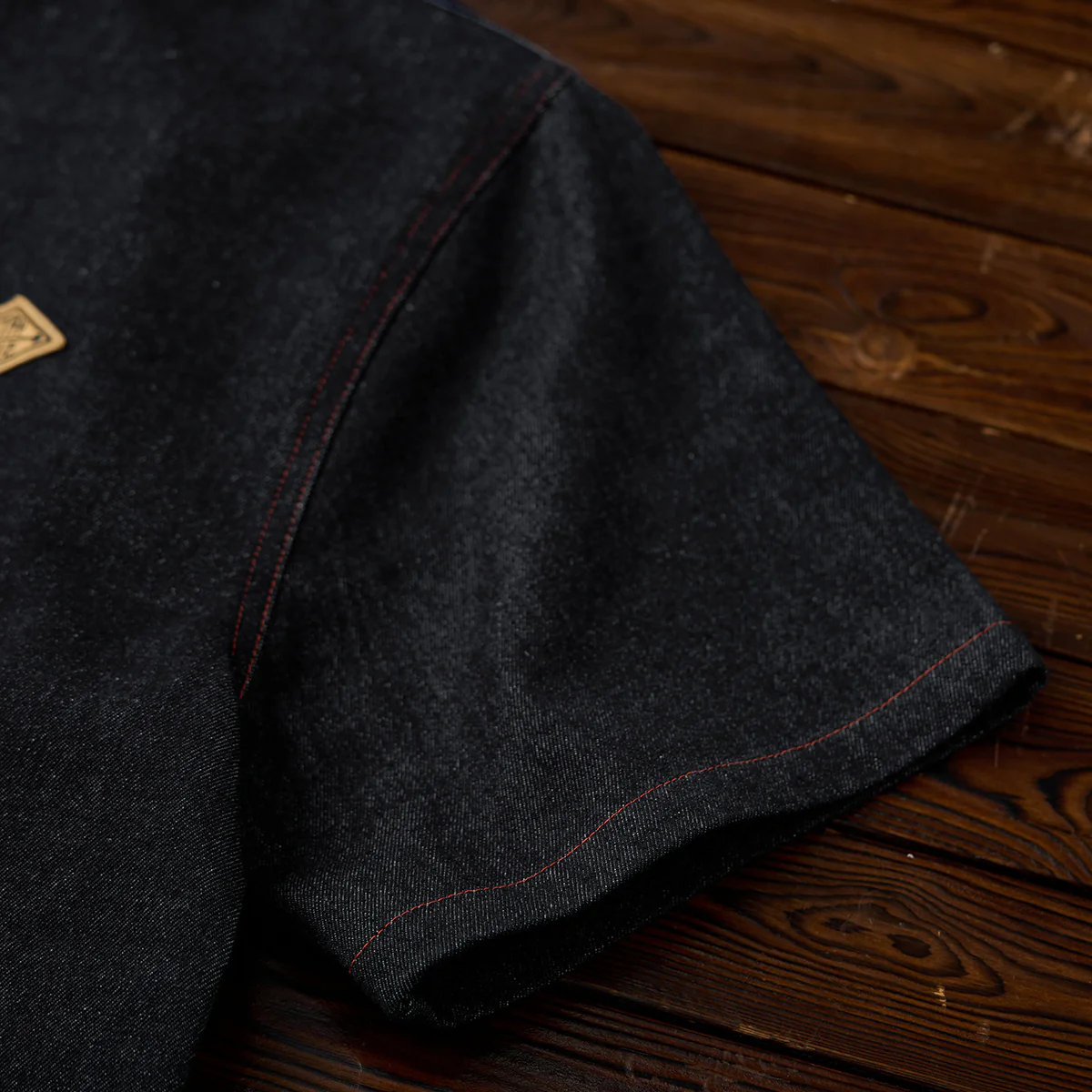 【予約】「STAY TRUE」刺繍ワッペン 和モダンデニムベースボールシャツ - Image 11