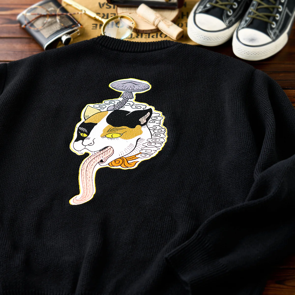 KARAKU×石黒亜矢子「毒つる茸」刺繡入りニットセーター - Image 5