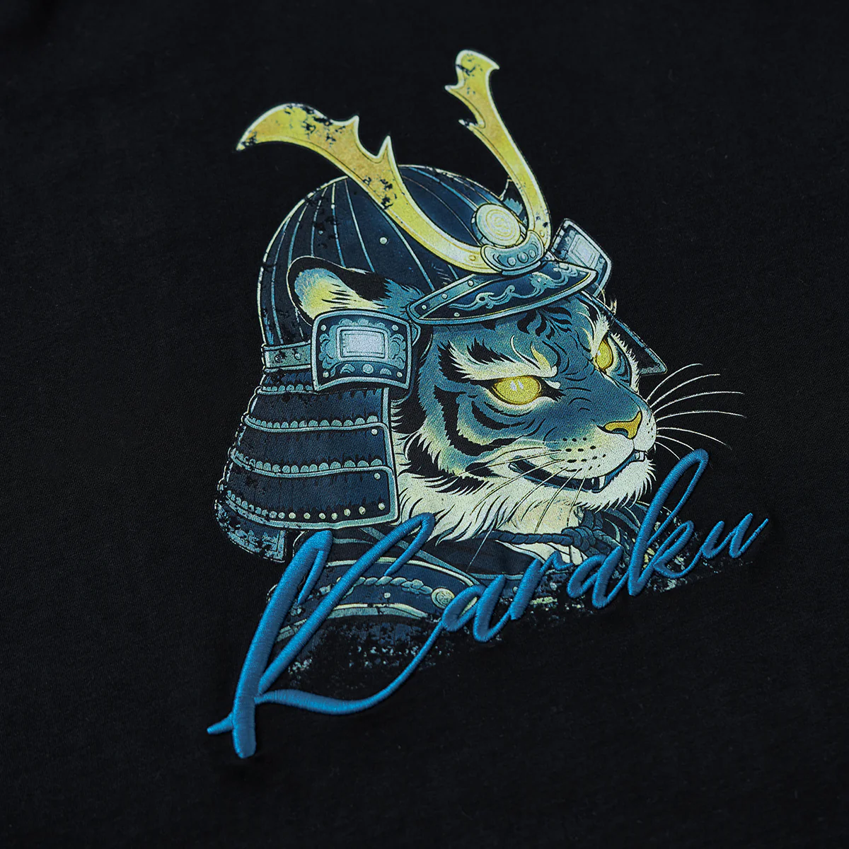 【予約】「光る目をした武将虎」プリント＆刺繍入りコットンTee - Image 11