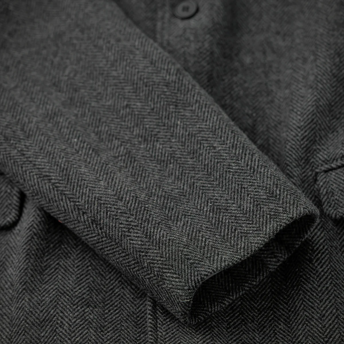 Business&Casual ヘリンボーンウール混ツイードロングコート - Image 10