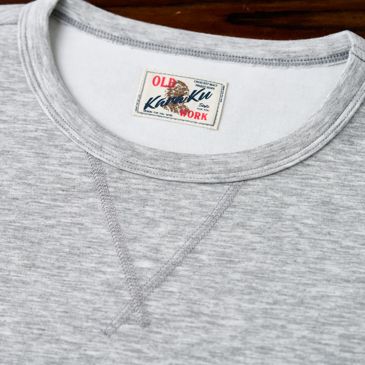 再構築 デニムxダンボールニット切替アシンメトリーTee - Image 6