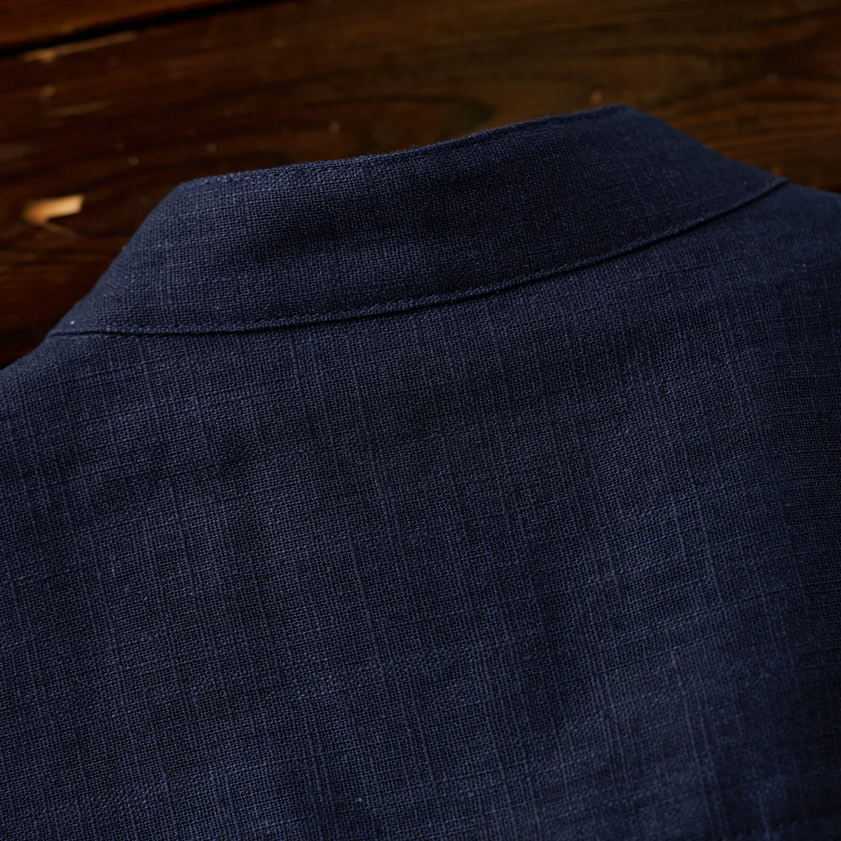 NAVY　2ボタンⅤネックコットンリネン半袖シャツ - Image 11