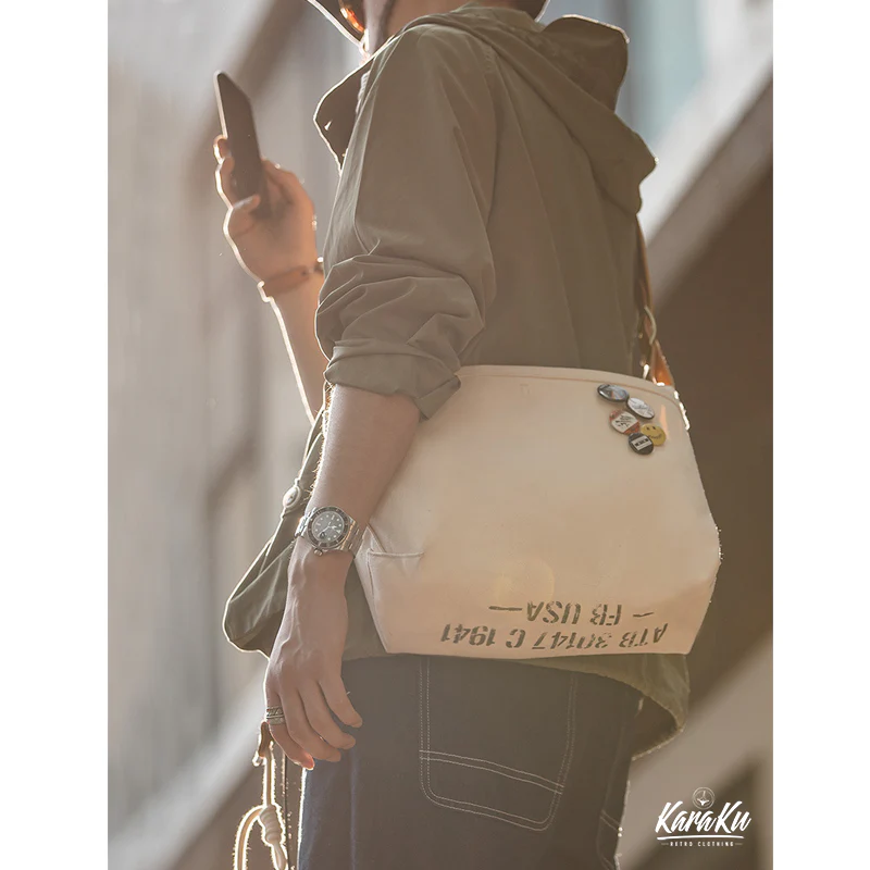 革ストラップ 22oz ヘビーウェイト綿帆布バッグインバッグ - Image 5