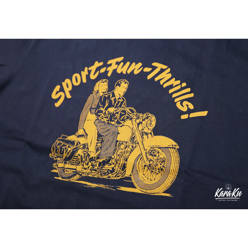 265ヘビーウェイト バイクプリントリンガーTee - Image 13