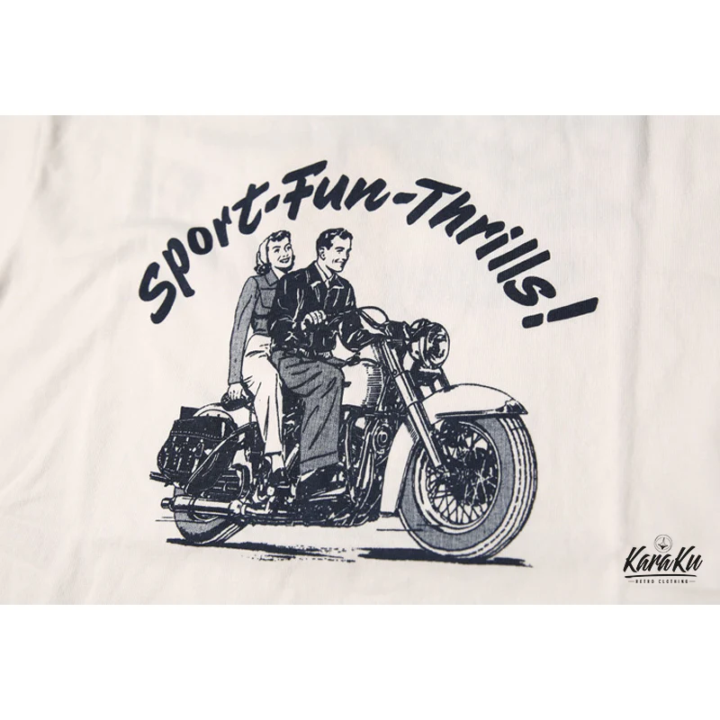 265ヘビーウェイト バイクプリントリンガーTee - Image 15