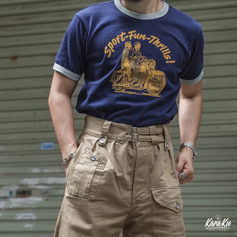 265ヘビーウェイト バイクプリントリンガーTee - Image 7