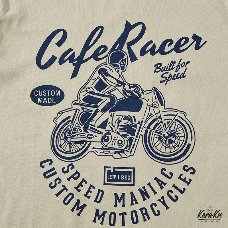 バイクプリントコットンリンガーTee　全4色 - Image 12