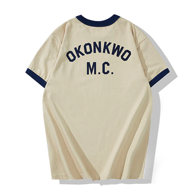 バイクプリントコットンリンガーTee　全4色 - Image 5