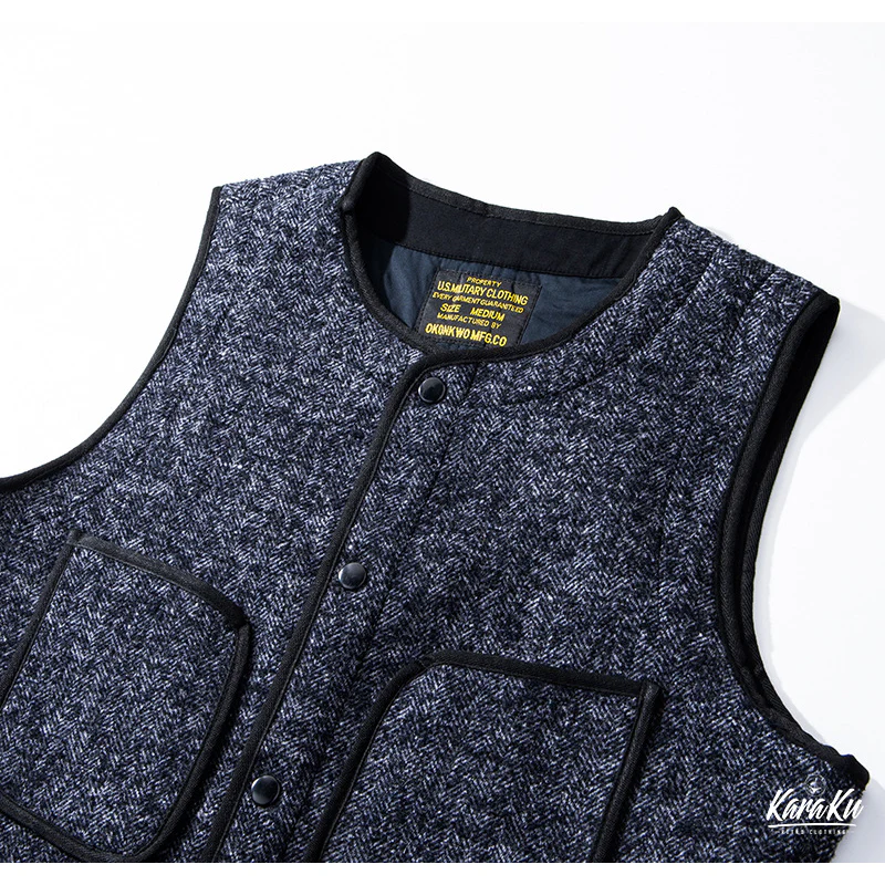 BROWN'S　BEACHノーカラーツイードベスト - Image 7