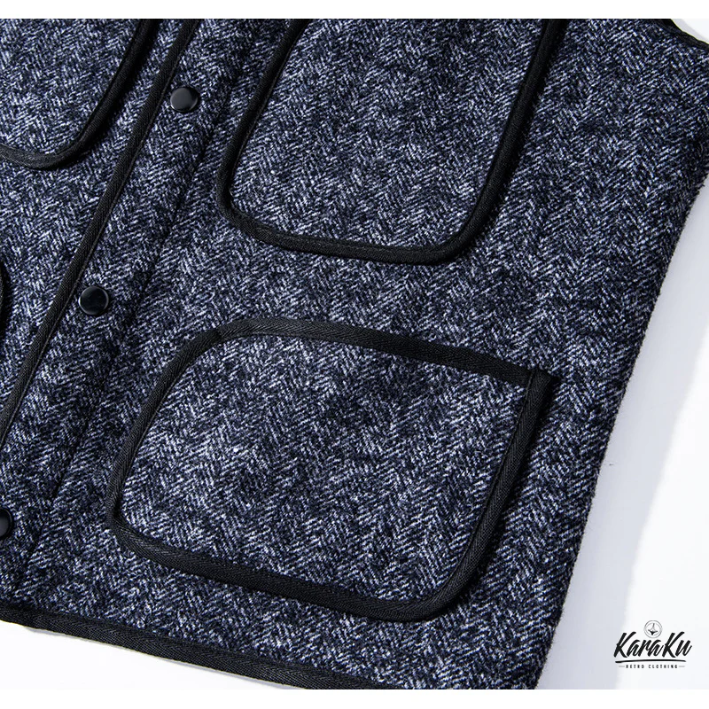 BROWN'S　BEACHノーカラーツイードベスト - Image 8