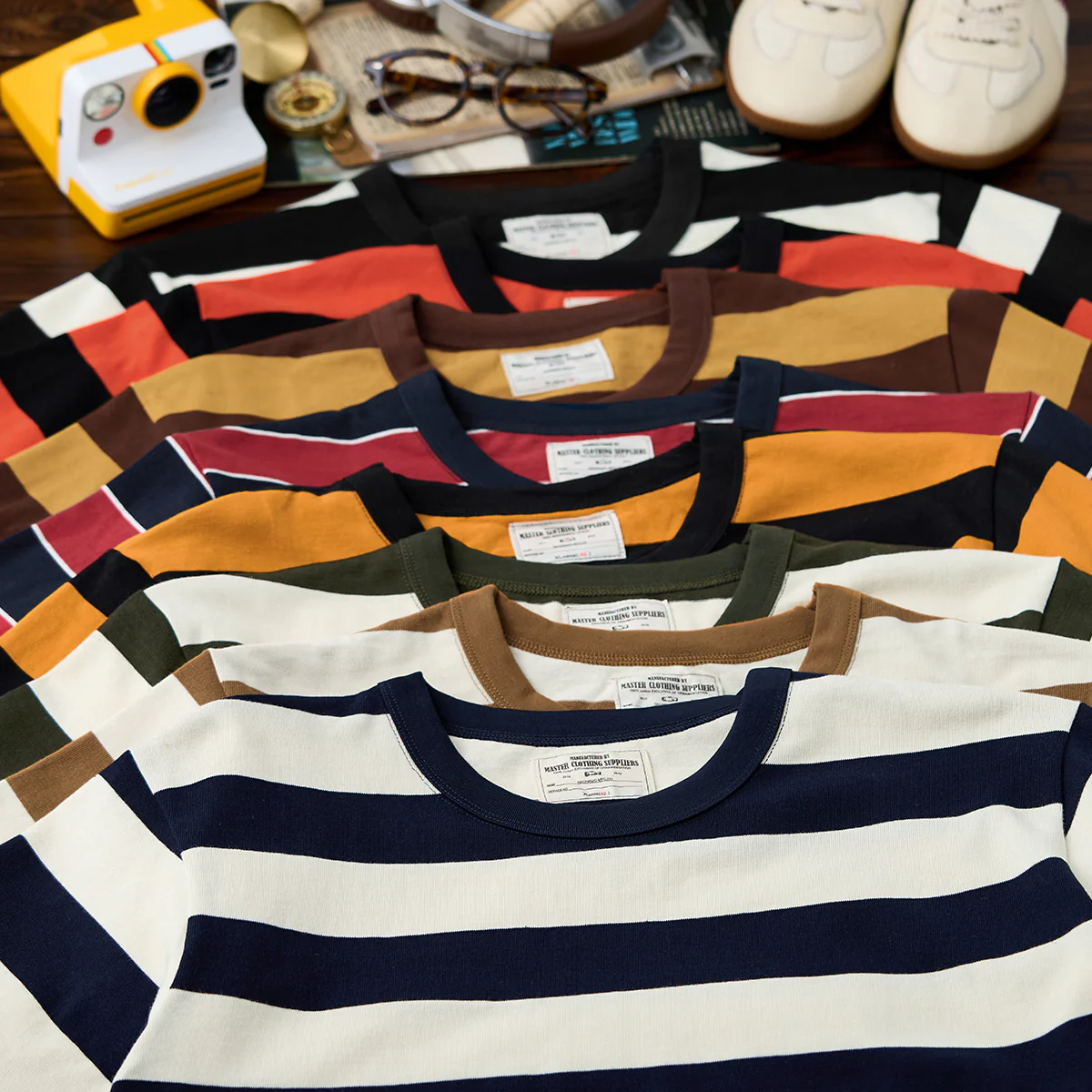 Biker Style ヘビーウェイトボーダー柄 Tee - Image 11