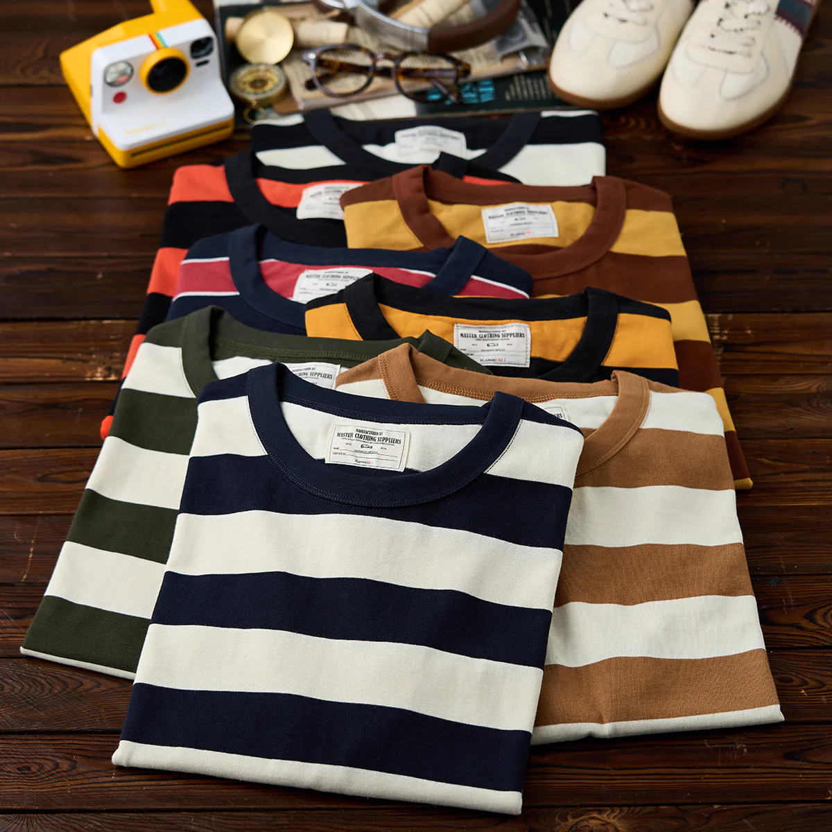 Biker Style ヘビーウェイトボーダー柄 Tee - Image 12