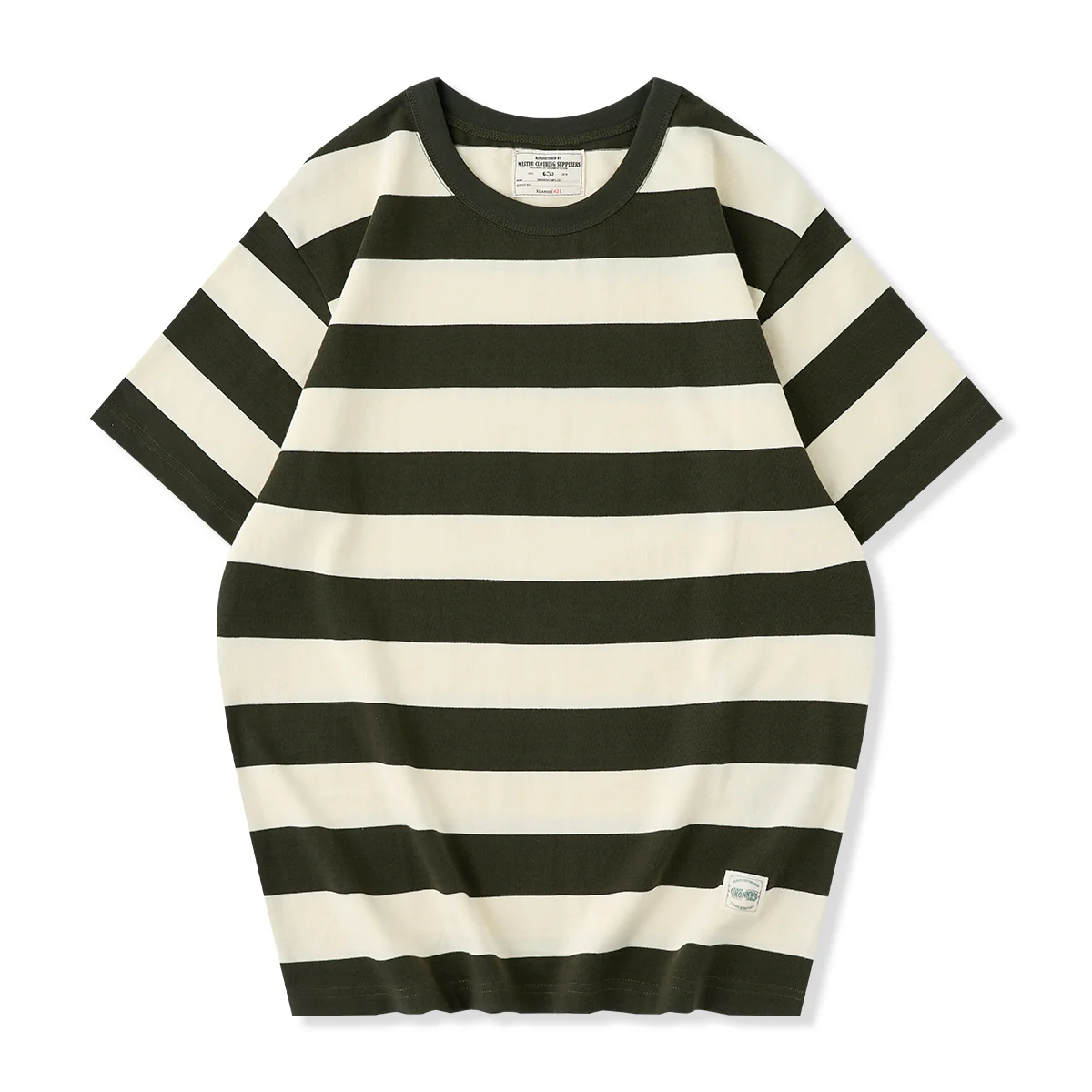 Biker Style ヘビーウェイトボーダー柄 Tee - Image 4