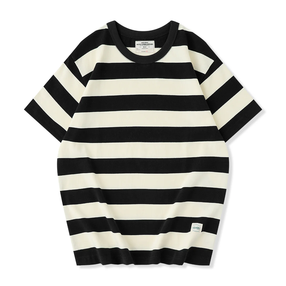 Biker Style ヘビーウェイトボーダー柄 Tee - Image 5