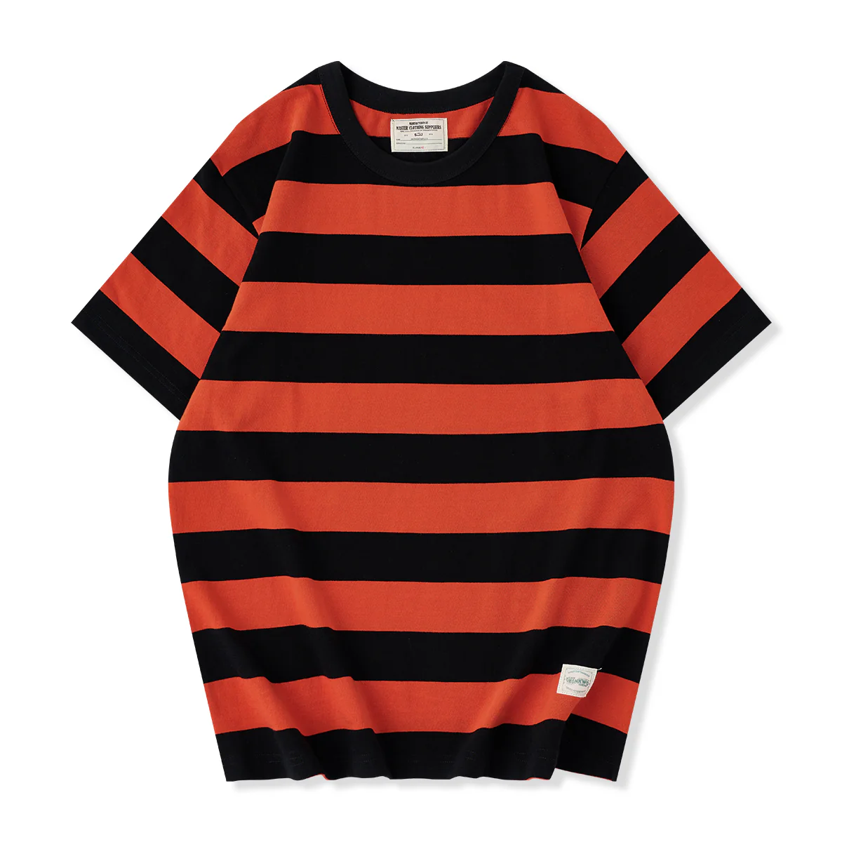 Biker Style ヘビーウェイトボーダー柄 Tee - Image 6