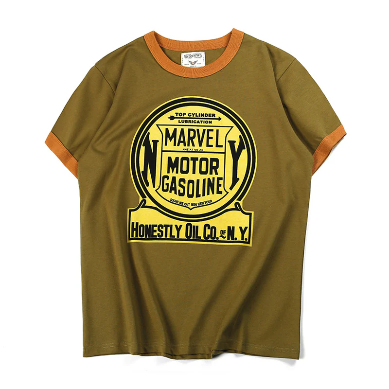 BikerStyle リブカラー切替リンガーTシャツ - Image 2