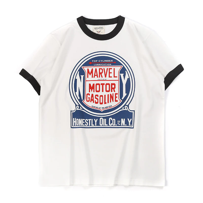 BikerStyle リブカラー切替リンガーTシャツ - Image 3