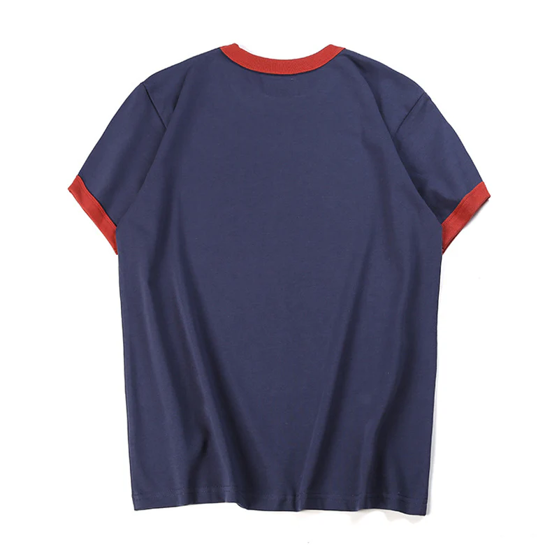 BikerStyle リブカラー切替リンガーTシャツ - Image 5