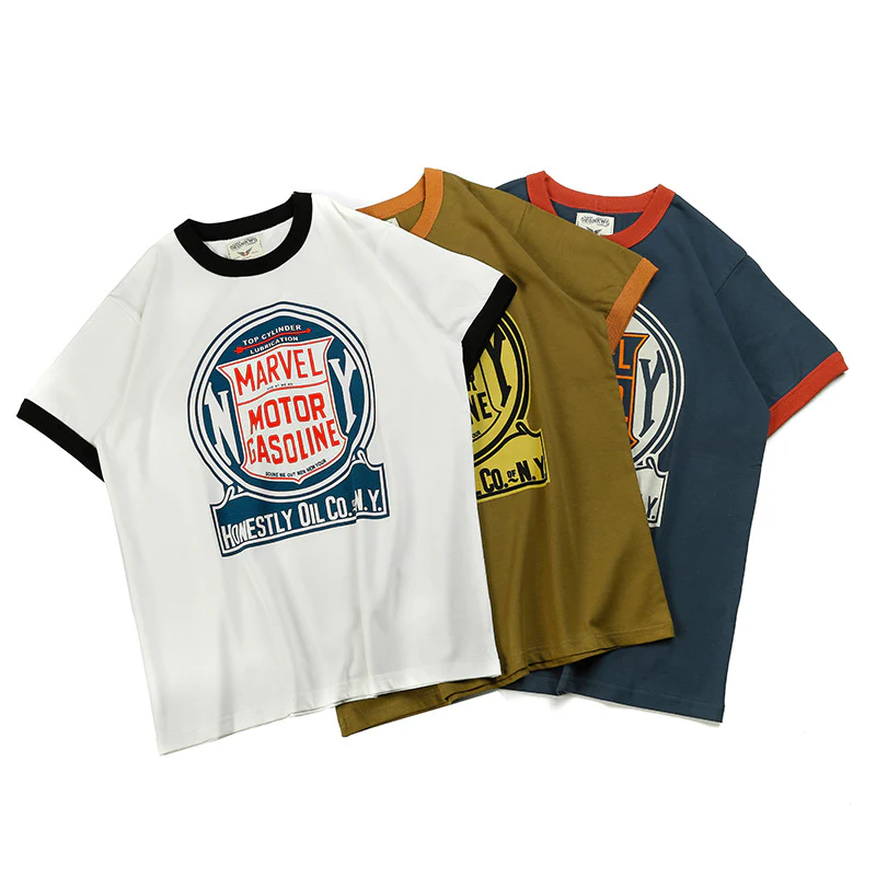 BikerStyle リブカラー切替リンガーTシャツ - Image 8