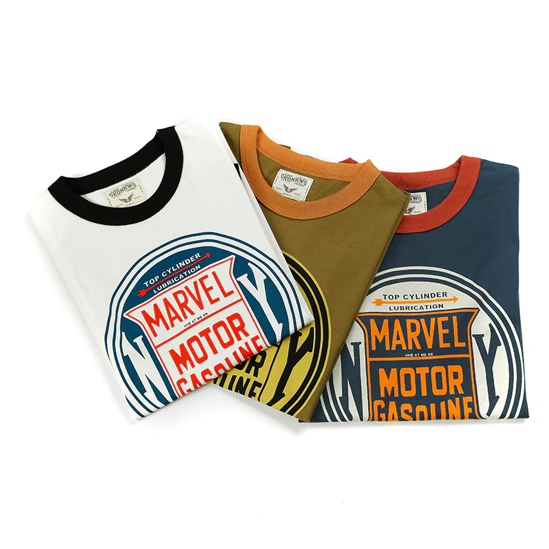 BikerStyle リブカラー切替リンガーTシャツ - Image 9