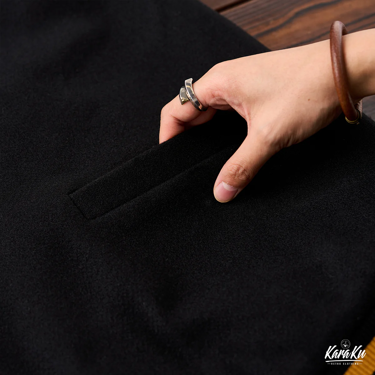 KARAKU ORIGINAL 髑髏刺繡入りスタジャン - Image 14