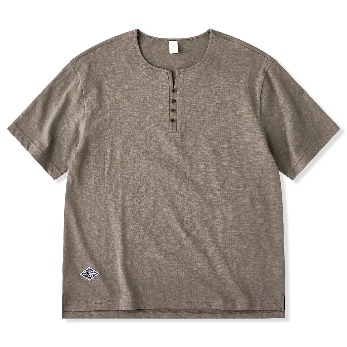 4ボタンヘンリーネックスラブコットンTee　4色展開 - Image 2