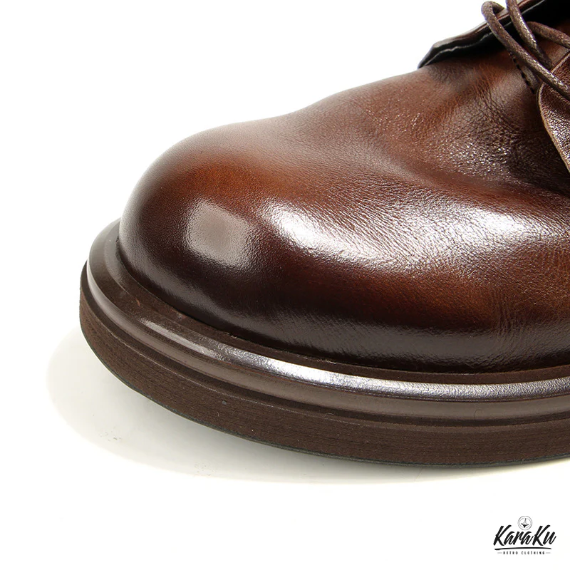 Business&Casual カラーラビング加工本革ダービーシューズ - Image 10