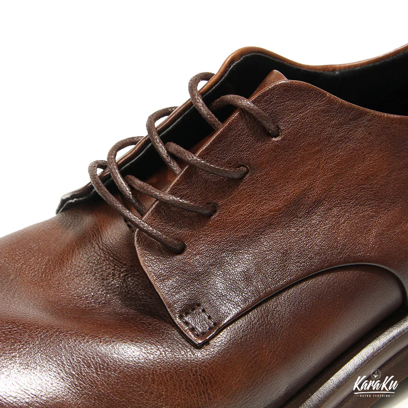 Business&Casual カラーラビング加工本革ダービーシューズ - Image 12