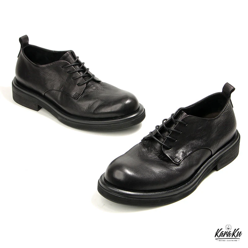 Business&Casual カラーラビング加工本革ダービーシューズ - Image 7