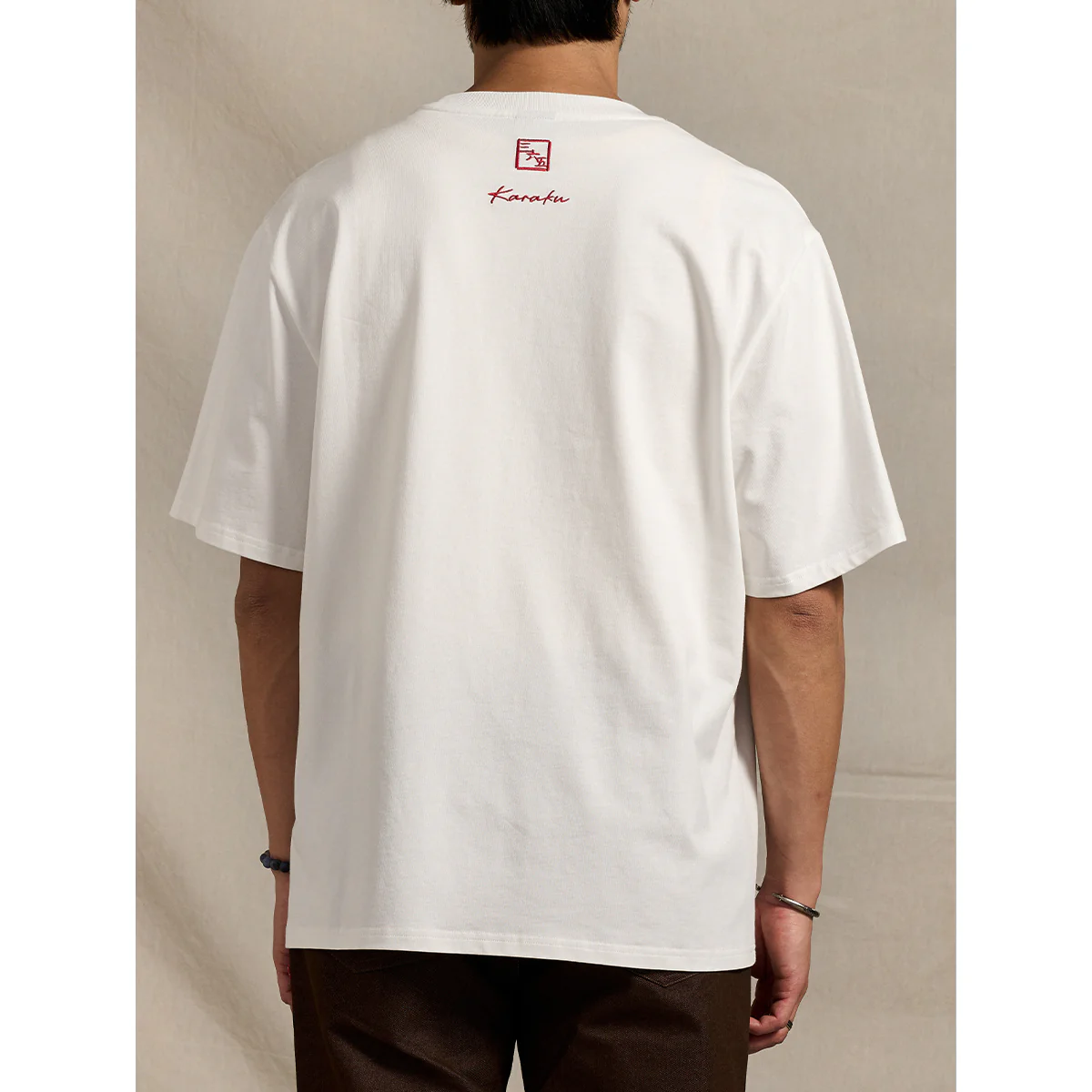 「KaraKux365CAT.ART」紅白ヒモ付き 鯨と泳ぐ猫柄コットンTee - Image 10